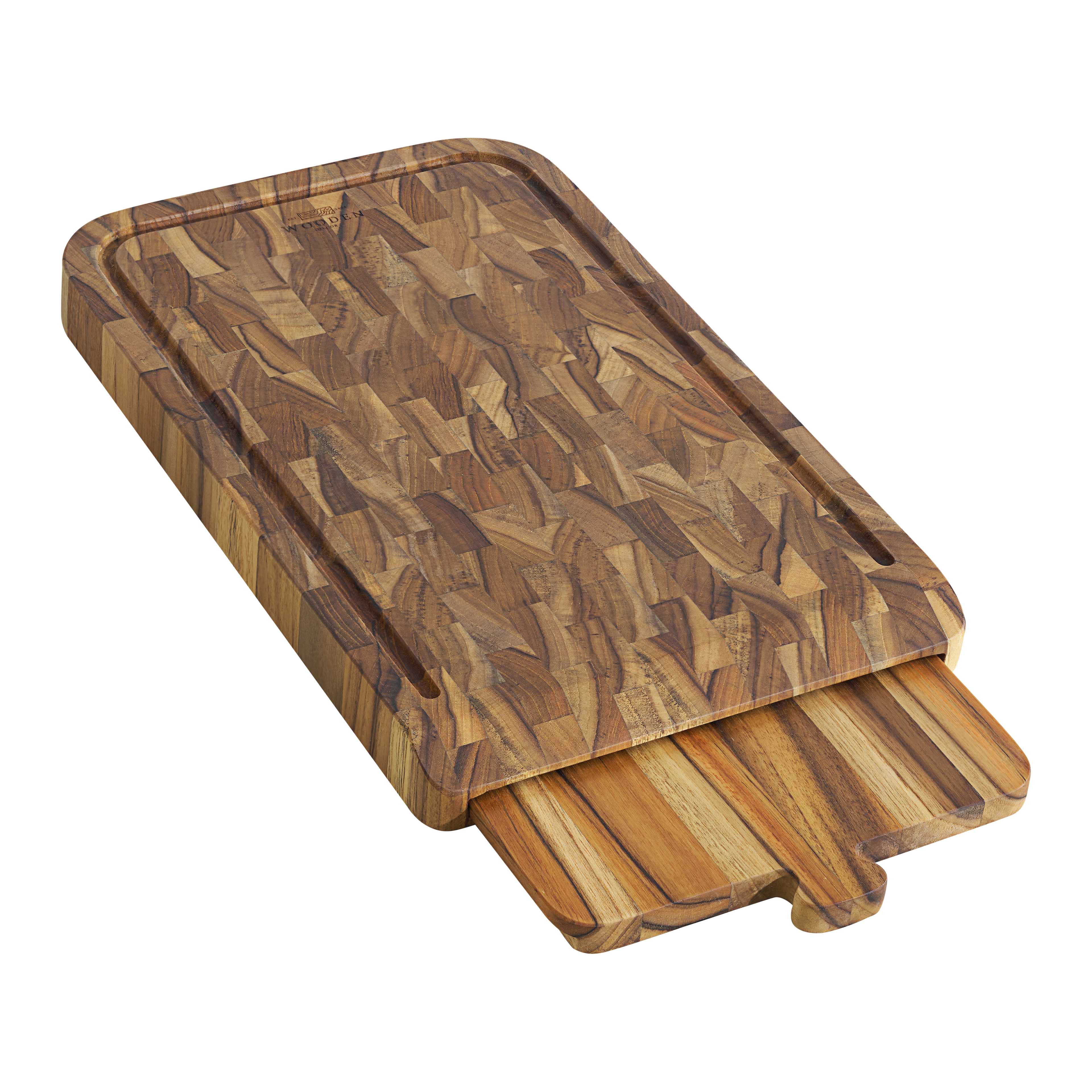 The 2 in 1 - Butcher Block Teak Cutting Board