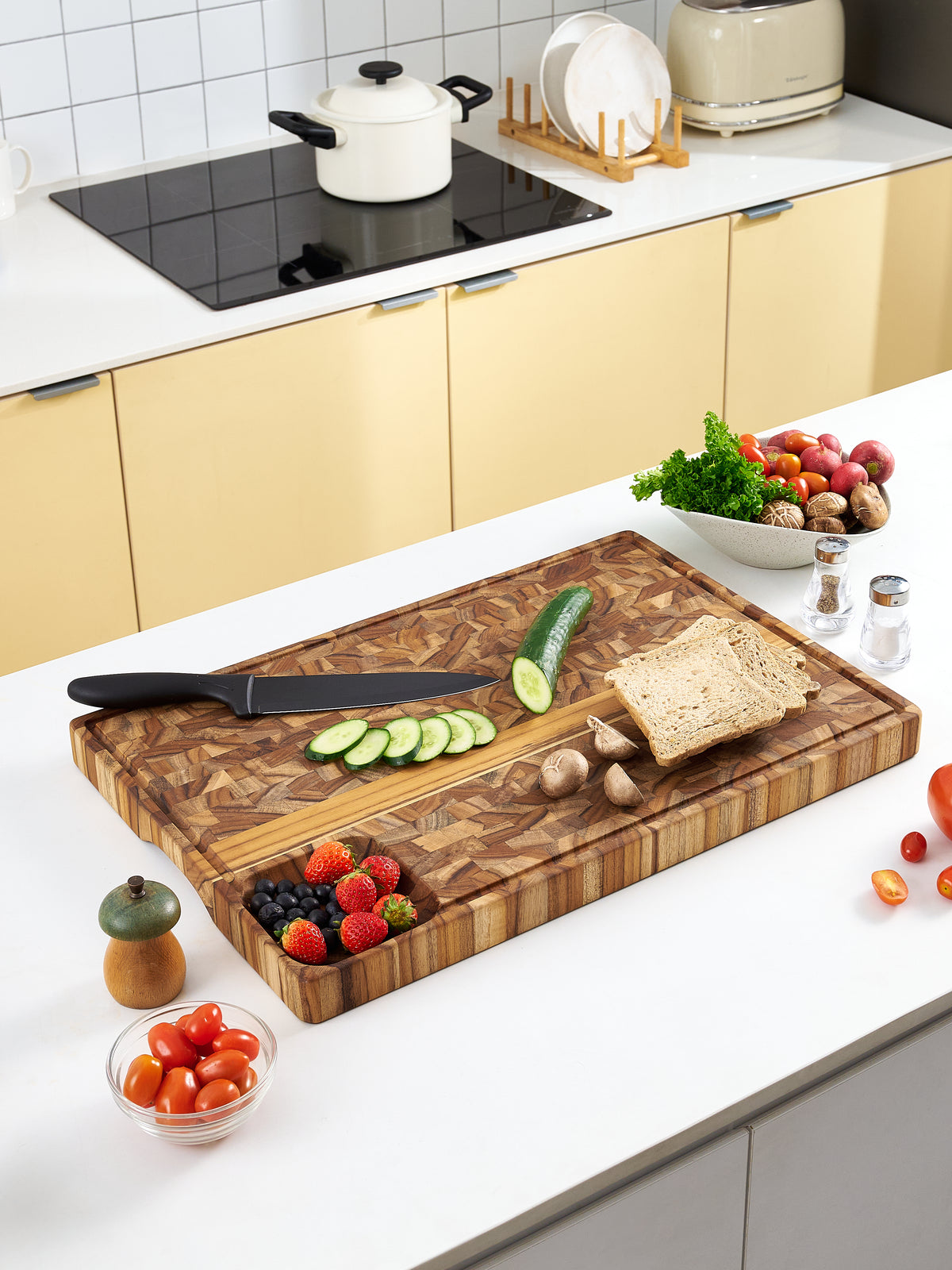 The XL - Butcher Block Teak Cutting Board