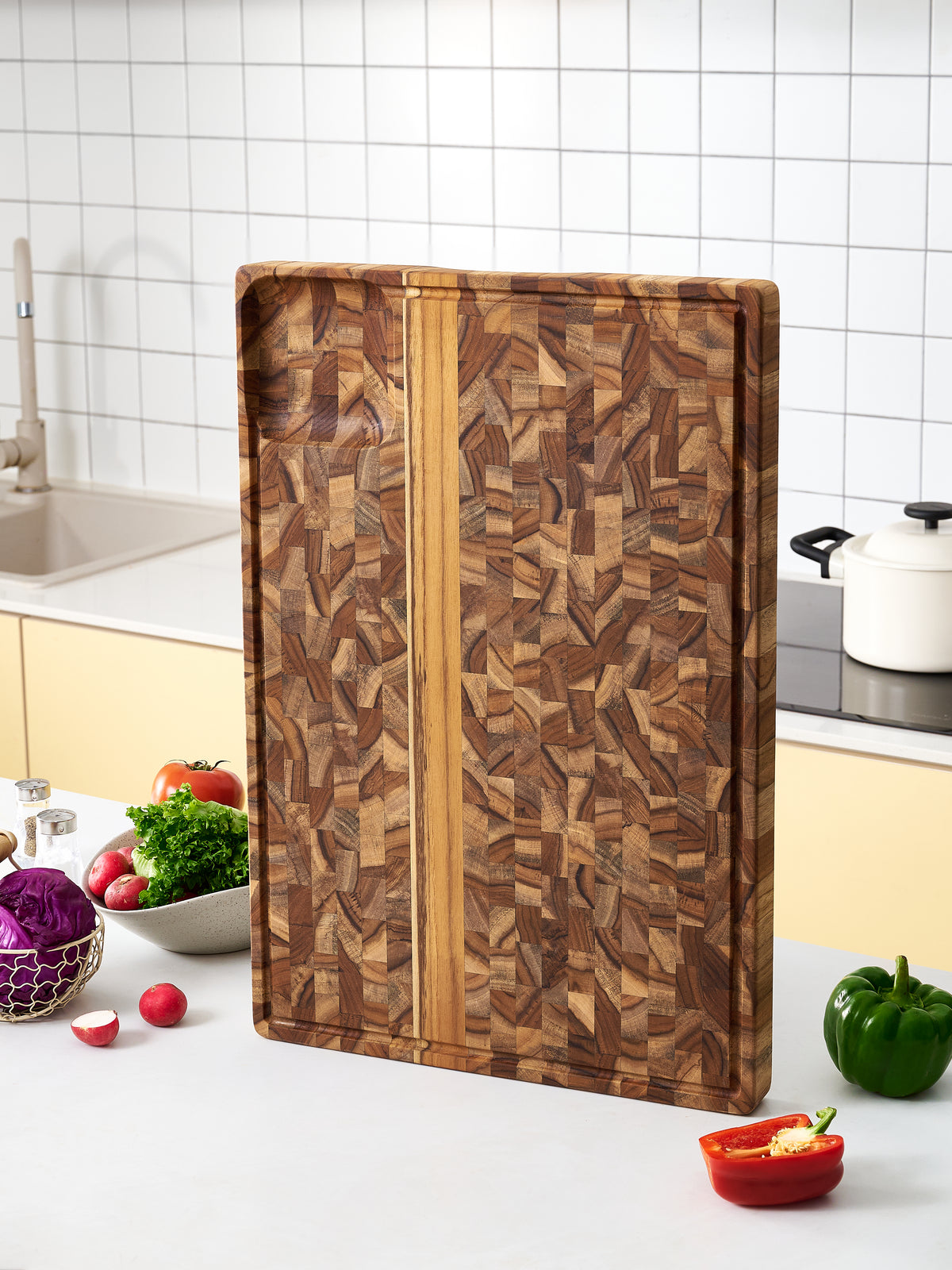 The XL - Butcher Block Teak Cutting Board