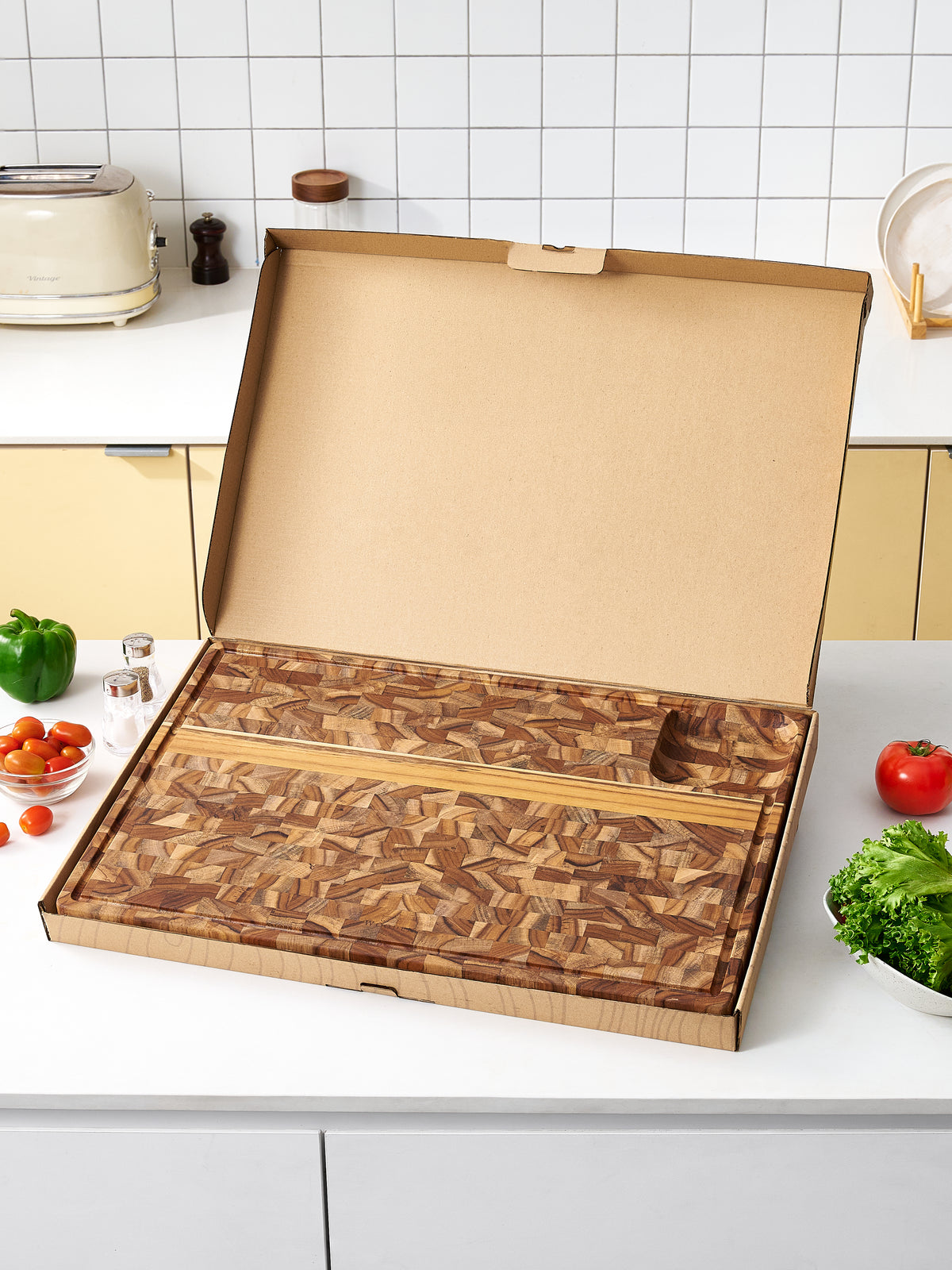 The XL - Butcher Block Teak Cutting Board